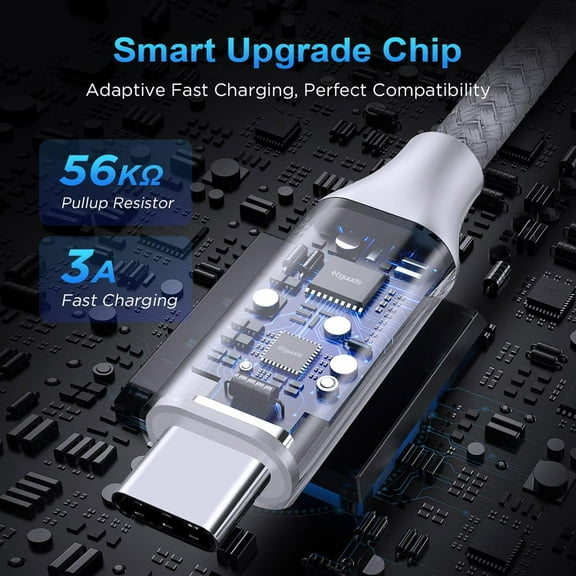 JUJHGRF-White Long USB A to USB C Cable 10ft, 2-Pack Fast Charging Type C Charger Cord for iPhone 17 16 15 Pro Max Plus Air 16e, Samsung Galaxy S25 S24 S23 S22 S21 S20 Note 20 A17 A16 A15 A26 A36 A56