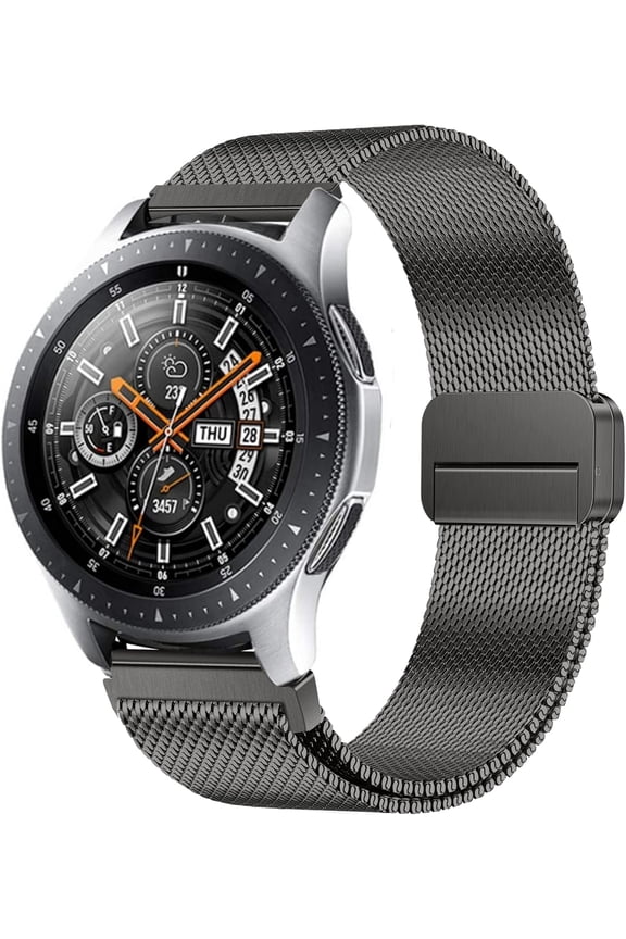 -compatible with Samsung Gear S3 Frontier/Classic/Galaxy Watch 46mm Quick Release 22mm Watch Band Solid Metal Steel Strap Replacement for Ticwatch pro/E2/S2/Huawei Watch GT 2 Watchband