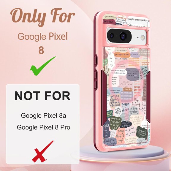 JUJHGRF-for Google Pixel 8 Case 6.2 Inch - Compatible with MagSafe Women Girls Cute Magnetic Protective Cover Girly Kawaii Unique Pretty Heavy Duty Shockproof Design for Google Pixel 8 Phone Cases