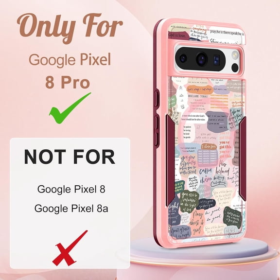 JUJHGRF-for Google Pixel 8 Pro Case - Compatible with MagSafe Women Girls Cute Magnetic Protective Cover Girly Kawaii Unique Pretty Heavy Duty Shockproof Design for Google Pixel 8 Pro Phone Cases