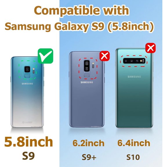 JUJHGRF-for Samsung Galaxy S9 Case for Women, Designer Cases for Galaxy S9 Case with Ring Stand Holder and Lanyard, Stylish Bees Luxury Cover for Samsung S9 Phone Case 5.8