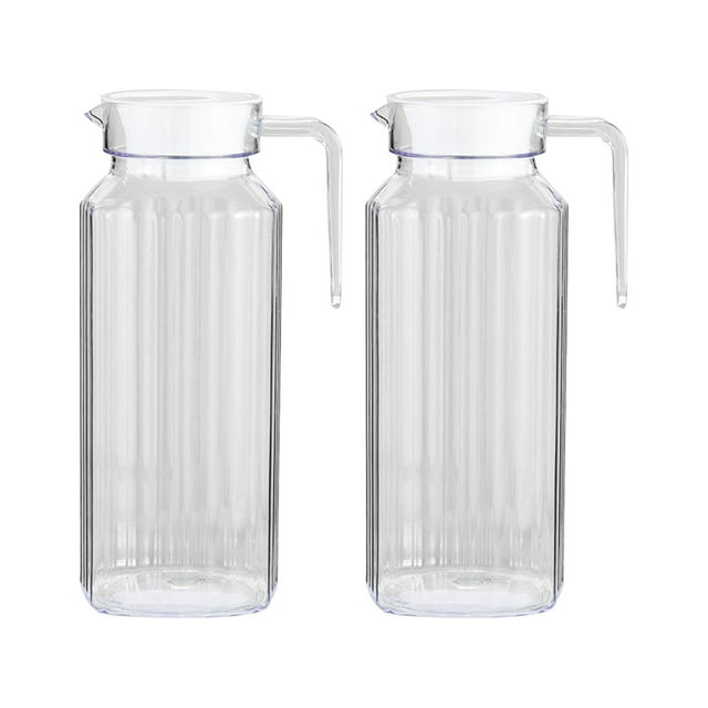 JUKUNESA Deals of the Week 2pc 1.5L Acrylic Juice Pot Plastic
