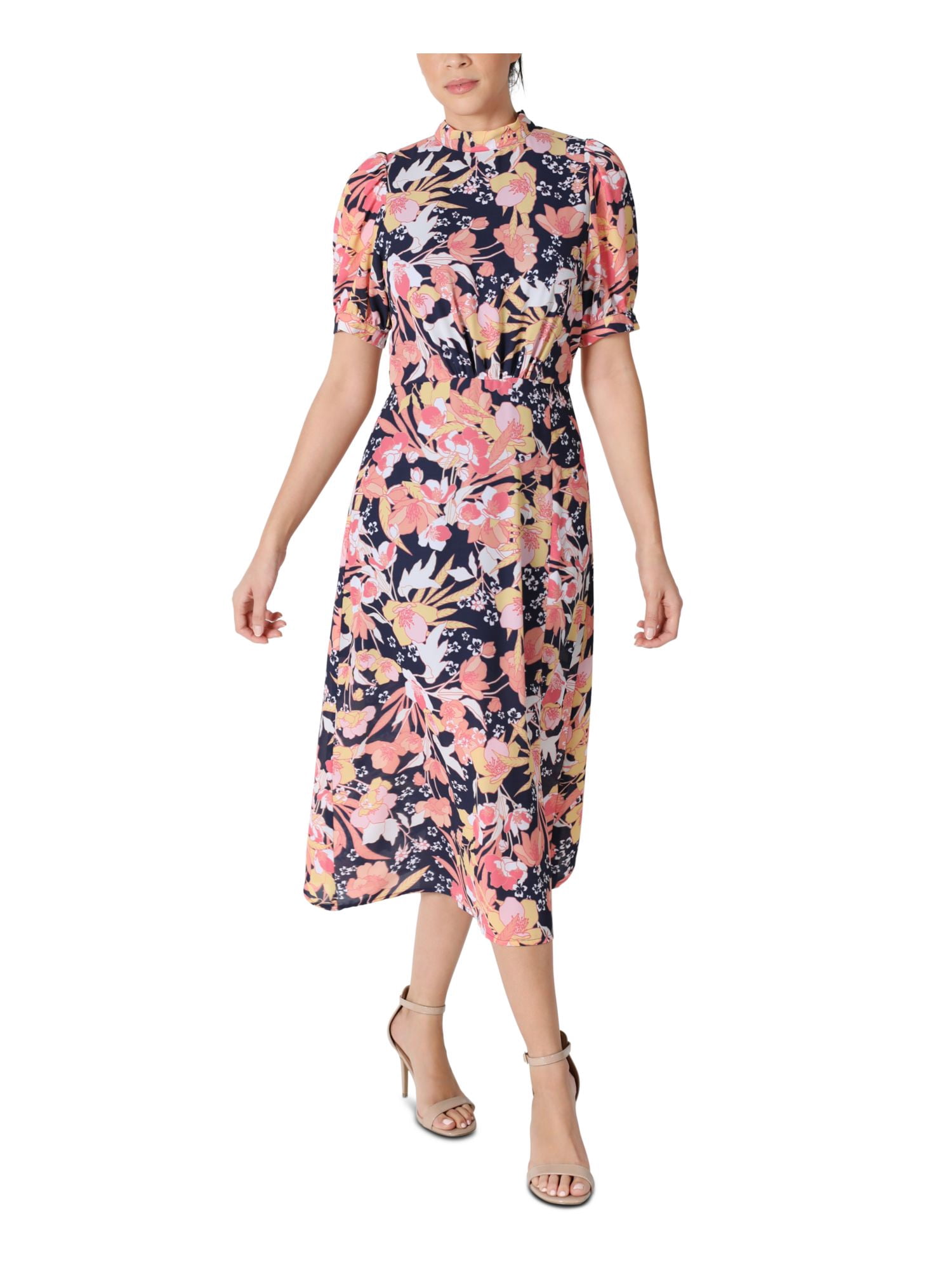 slim fit dress slacks OFF THE SHOULDER BOAT NECK EVENING DRESS – JULIA JORDAN main image 0
