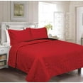 thumbnail image 1 of JULIAN RED AND BLACK COLOR REVERSIBLE PLUSH BEDSPREAD SET 3 PCS KING SIZE, 1 of 1