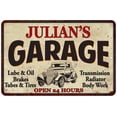 thumbnail image 1 of JULIAN'S Garage Man Cave Metal Sign Decor 8x12 208120014279, 1 of 1