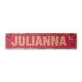thumbnail image 1 of JULIANNA Vintage Plastic Street Sign Childrens Name Room Sign | Indoor/Outdoor |  36" Wide, 1 of 4