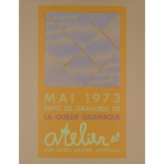 JULIEN LACROIX Expo de Gravures de la Guilde Graphique, 1973 - Signed