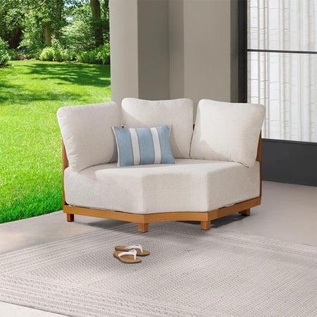 Better Homes & Gardens Juliet Outdoor Corner Chair with Patio Cover, Beige