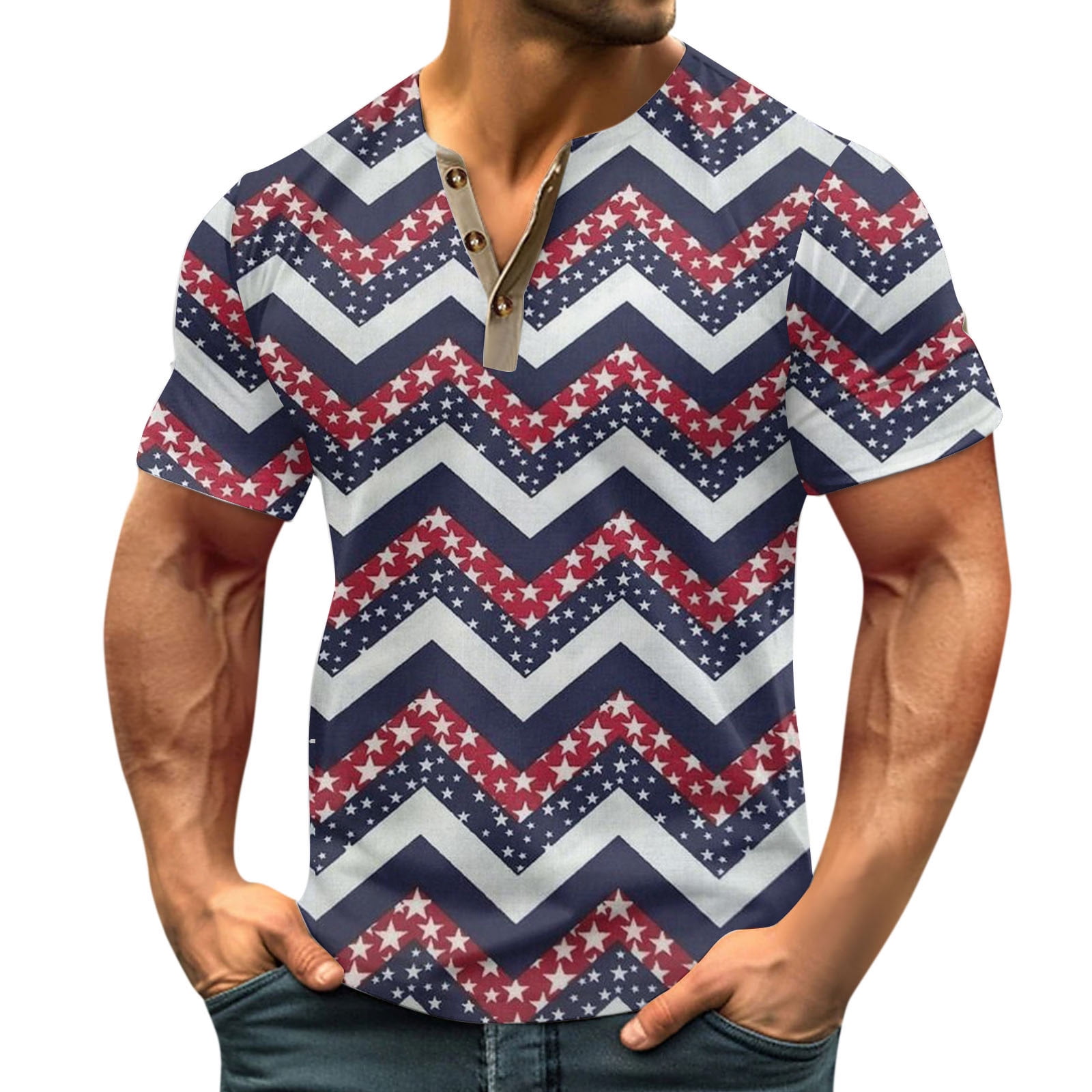 Men's Henley T-Shirt - Basic Casual Short Sleeve Top With Chest Pocket And Buttons, Crewneck Pullover - View #11