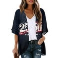 thumbnail image 1 of JULMCOMO 4th of July Lightweight Cardigans for Women Red White Blue Half Sleeve Patriotic Kimono Cover Ups Summer Tops Royal Blue S, 1 of 6