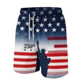 thumbnail image 1 of JULMCOMO 4th of July Men's Shorts Drawstring Patriotic Loose Stars Stripes Summer Shorts for 1776 with Pockets Red XL, 1 of 6