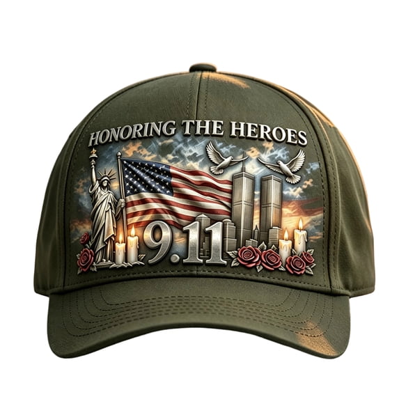 JULMCOMO 9.11 Honoring The Heroes Hat Patriotic American Flag Baseball Cap Statue of Liberty Snapback Memorial Hat for Women Men C