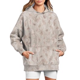 JULMCOMO Teen Girls Camo Hoodies Oversized Maple Leaf Print