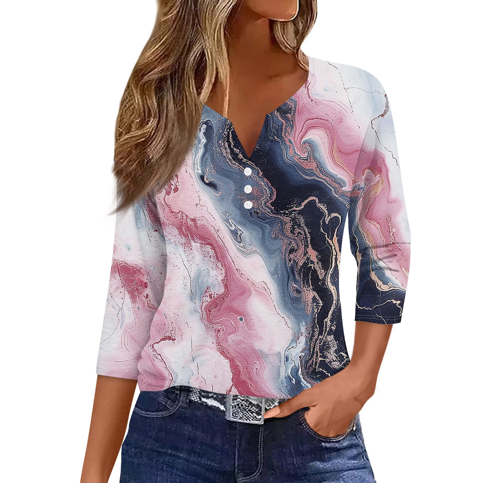 3/4 sleeve shirt Shirt, blouse