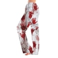 thumbnail image 1 of JULMCOMO Halloween Pajamas Pants for Women Ghost Pumpkin Cat Print Drawstring Elastic Waisted Casual Pj Pants Cute Print Comfy Loose Pajama Bottoms Red 3XL, 1 of 6