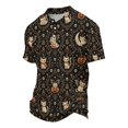 thumbnail image 1 of JULMCOMO Halloween Polo Shirts for Men Cat Ghost Pumpkin Print Collared Short Sleeve Casual Loose Comfy Golf Shirts Holiday Party Graphic Tees Coffee 3XL, 1 of 4