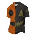 thumbnail image 1 of JULMCOMO Halloween Polo Shirts for Men Scarecrow Pumpkin Face Print Collared Short Sleeve Loose Trendy Golf Shirts Holiday Party Tops Light Green M, 1 of 4
