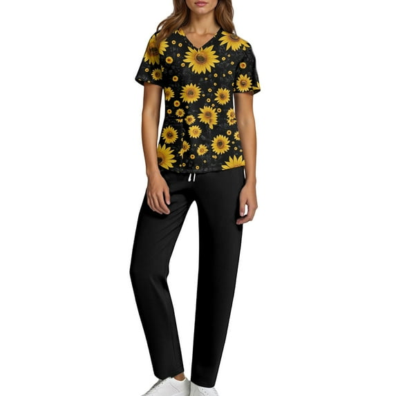 JULMCOMO Jogger Scrubs for Women Plus Size Scrubs Petite V Neck Scrub Tops and Pants Nursing Scrubs Medical Scrubs Clothing Set for Women XXL