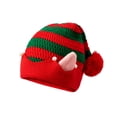thumbnail image 1 of JULMCOMO Knit Christmas Elf Hat for Unisex 3D Elf Ears Pearl Decor Knitted Novelty Elf Santa Hat Festive Holiday Xmas Party Costume Headwear B, 1 of 4