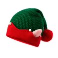 thumbnail image 1 of JULMCOMO Knit Christmas Elf Hat for Unisex 3D Elf Ears Pearl Decor Knitted Novelty Santa Hat Holiday Xmas Party Costume Headwear C, 1 of 4