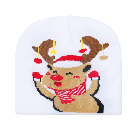 JULMCOMO Knit Christmas Hat for Men Women Christmas Pattern Knitted Soft Winter Santa Hat Festive Xmas Holiday Family Party Costumes Beanie Cap J