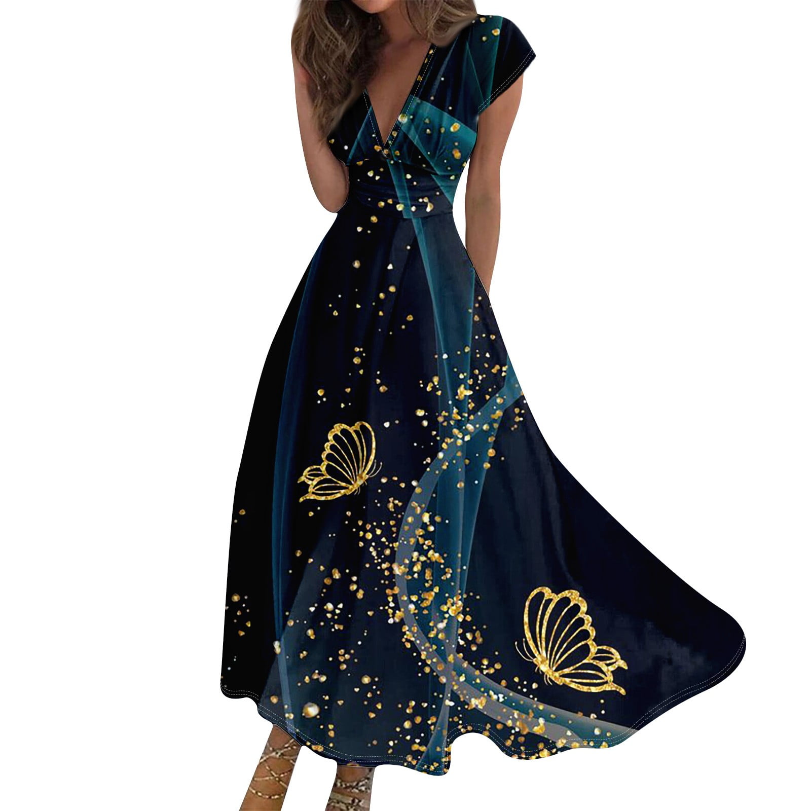 esmeralda maxi dress golden crystal Miranda Gold Velvet Formal NPU-Kriz-202530 Personalized Gift:Personalized Embroidered Initials 50 Black Owned Clothing