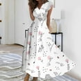 thumbnail image 1 of JULMCOMO Maxi Dress for Women 2024 Sleeveless Deep V Neck Dresses Basic Summer Plus Size Boho Dress Plus Size Floral Print Maxi Dresses White 3XL, 1 of 6