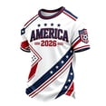 thumbnail image 1 of JULMCOMO Men's USA Soccer Jersey 2026 Soccer Cup Crew Neck Football Graphic Tees Fan Wear Breathable Patriotic Shirts White M, 1 of 4