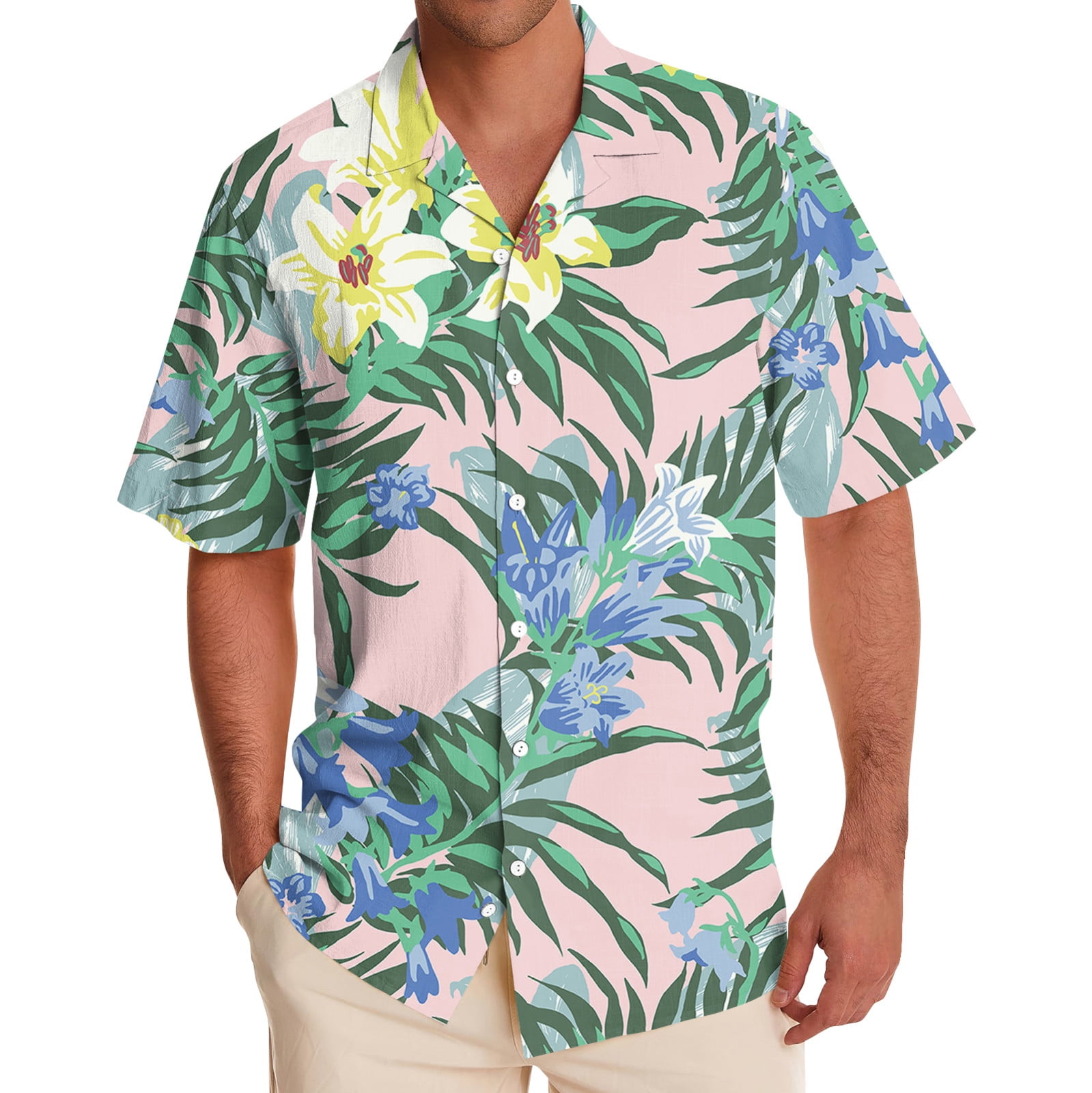Joyidec Men's Hawaiian Shirt – Short Sleeve Button-Down Aloha Shirt For Beach, Party & Vacation - View #8