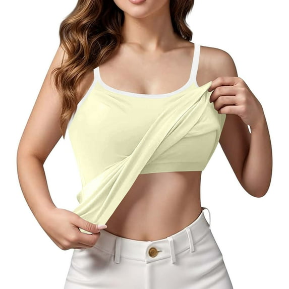 JULMCOMO Mint Green Bra Tank Tops for Women Camisole Adjustable Spaghetti Strap Shelf Bras Workout Basic Undershirts 4XL