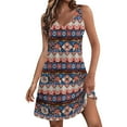 thumbnail image 1 of JULMCOMO Petite Summer Dresses for Women Vacation Beach Swimsuit Cover Up Sleeveless Ethnic Floral Dress Casual Loose Tank Dresses Pink 3XL, 1 of 6