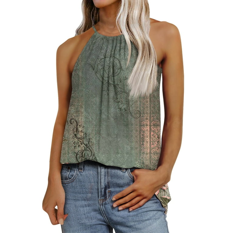 Cute summer halter tops sales