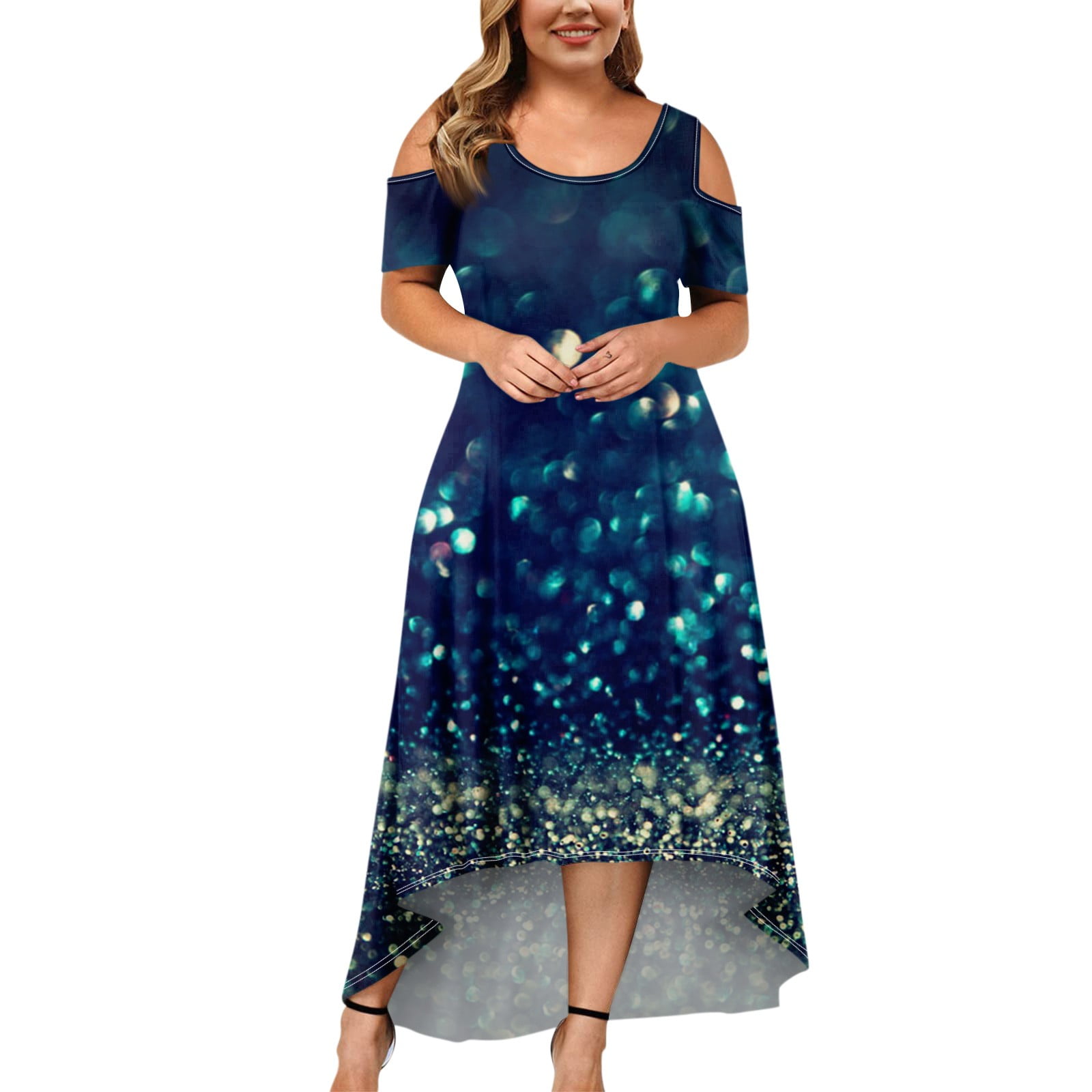 Julmcomo Plus Size Summer Dresses For Women 4x 5 Trendy Sequin Boho