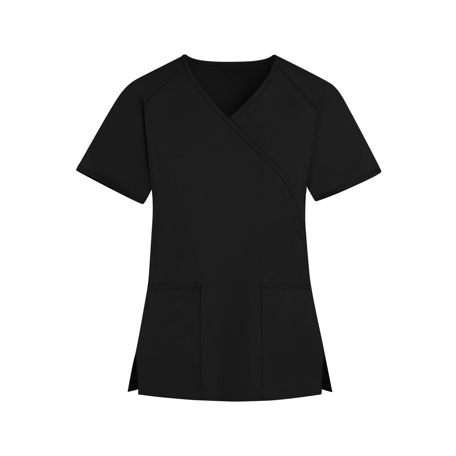 Scrub Tops Women Clearance Soft Solid Plain Pattern Short