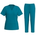 thumbnail image 1 of JULMCOMO Jogger Scrubs for Women Plus Size Medical Scrubs Stretchy V Neck Scrub Pants and Tops Scrub Joggers Nursing Scrubs for Tall Women Light Blue XL, 1 of 7