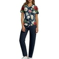 thumbnail image 1 of JULMCOMO Scrubs for Women Set Clearance Plus Size Jogger Scrubs Stretchy V-Neck Yoga Scrub Pants and Tops Nursing Scrubs Medical Scrubs Tall Scrubs L, 1 of 7