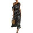 thumbnail image 1 of JULMCOMO Summer Dresses for Women Polka Dot One Shoulder Casual A Line Flowy Maxi Dresses Tie Strap Beach Vacation Sundresses Black XL, 1 of 6