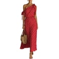 thumbnail image 1 of JULMCOMO Summer Dresses for Women Polka Dot One Shoulder Casual A Line Flowy Maxi Dresses Tie Strap Beach Vacation Sundresses Red M, 1 of 6