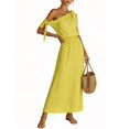 thumbnail image 1 of JULMCOMO Summer Dresses for Women Polka Dot One Shoulder Casual A Line Flowy Maxi Dresses Tie Strap Beach Vacation Sundresses Yellow 2XL, 1 of 7