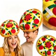 thumbnail image 1 of JULMCOMO Thanksgiving Food Costume Hat for Men Women Plush Novelty Pizza Funny Party Headwear Fun Snack Hat for Halloween Birthday Theme Party B, 1 of 6