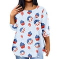 Women's 4th of July Plus Size Tops Dressy 4x5x Tunic Tops