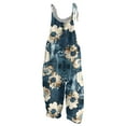 thumbnail image 1 of JULMCOMO Women's Jumpsuits & Overalls Casual Dressy Romper Harem Wide Leg Bib Overall Floral Print Womens Pants with Pockets, 1 of 3