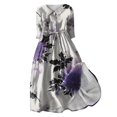 Womens Spring Dresses 2024 Lapel Collar Button Tie Waist Boho
