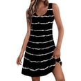 thumbnail image 1 of JULMCOMO Womens Summer Dress Vacation Beach Swimsuit Coverup Sleeveless Tshirt Dress Casual Loose Tank Dresses Black XL, 1 of 6