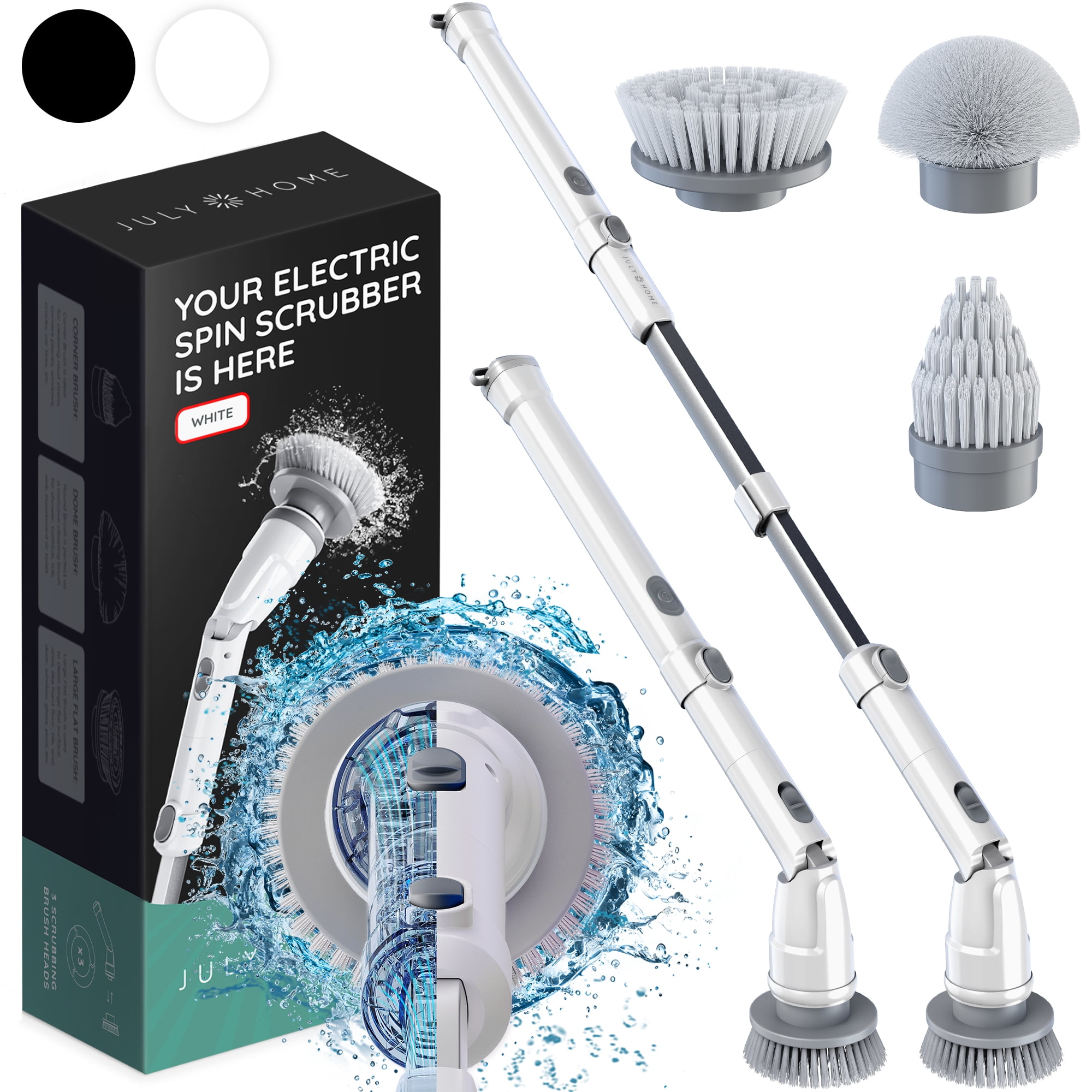 Dropship ZaneForest Electric Spin Scrubber, Electric Cleaning Brush With 3  Brush Heads, Bathroom Rechargeable Scrub Brush,Shower Scrubber For Cleaning  Wall/Bathtub/Toilet/Window/Kitchen/Sink/Dish/Grout to Sell Online at a  Lower Price