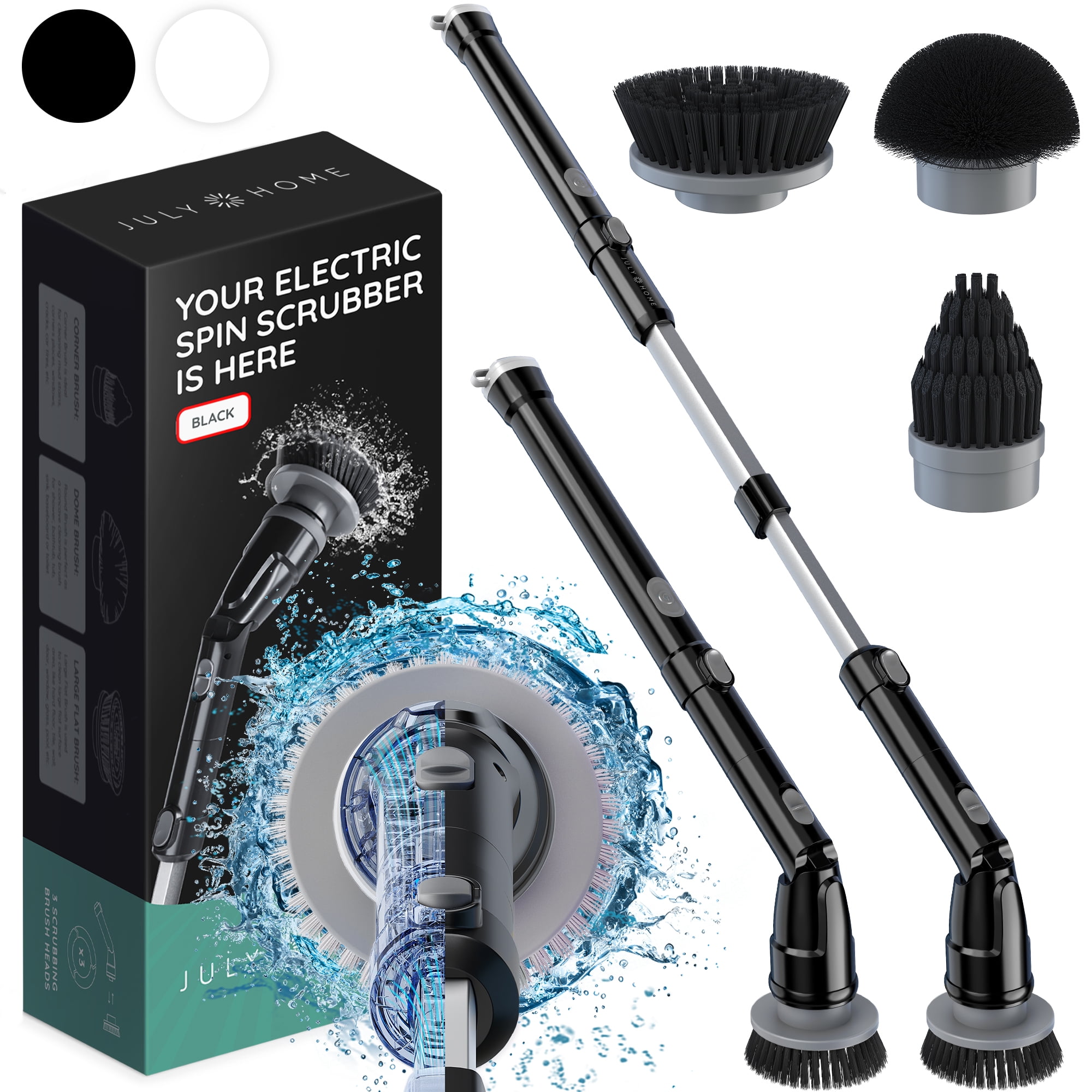 Bathroom Cleaning Brush Electric Electric Spin Scrubber Turbo Scrub With 7  Replacement Heads Adjustable Handle Kitchen Bathroom Clean Tools 230512  From Mu007, $49.2