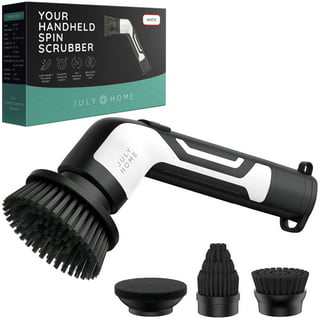 Rechargeable 8V Cordless Electric BBQ Grill Cleaning Scrub Brush  Black/Green