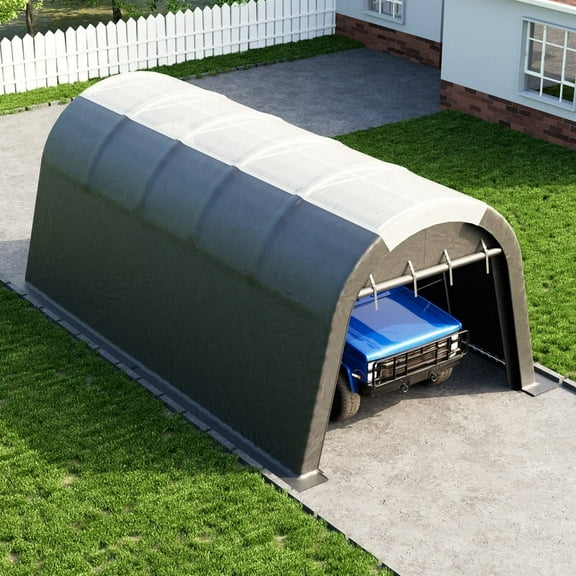JULY'S SONG 12x20 FT Heavy Duty Carport Canopy- Reinforced Steel Frame Car Port for RV, Truck & Vehicle Shelter, Waterproof Portable Garages and Shelters, Skyview