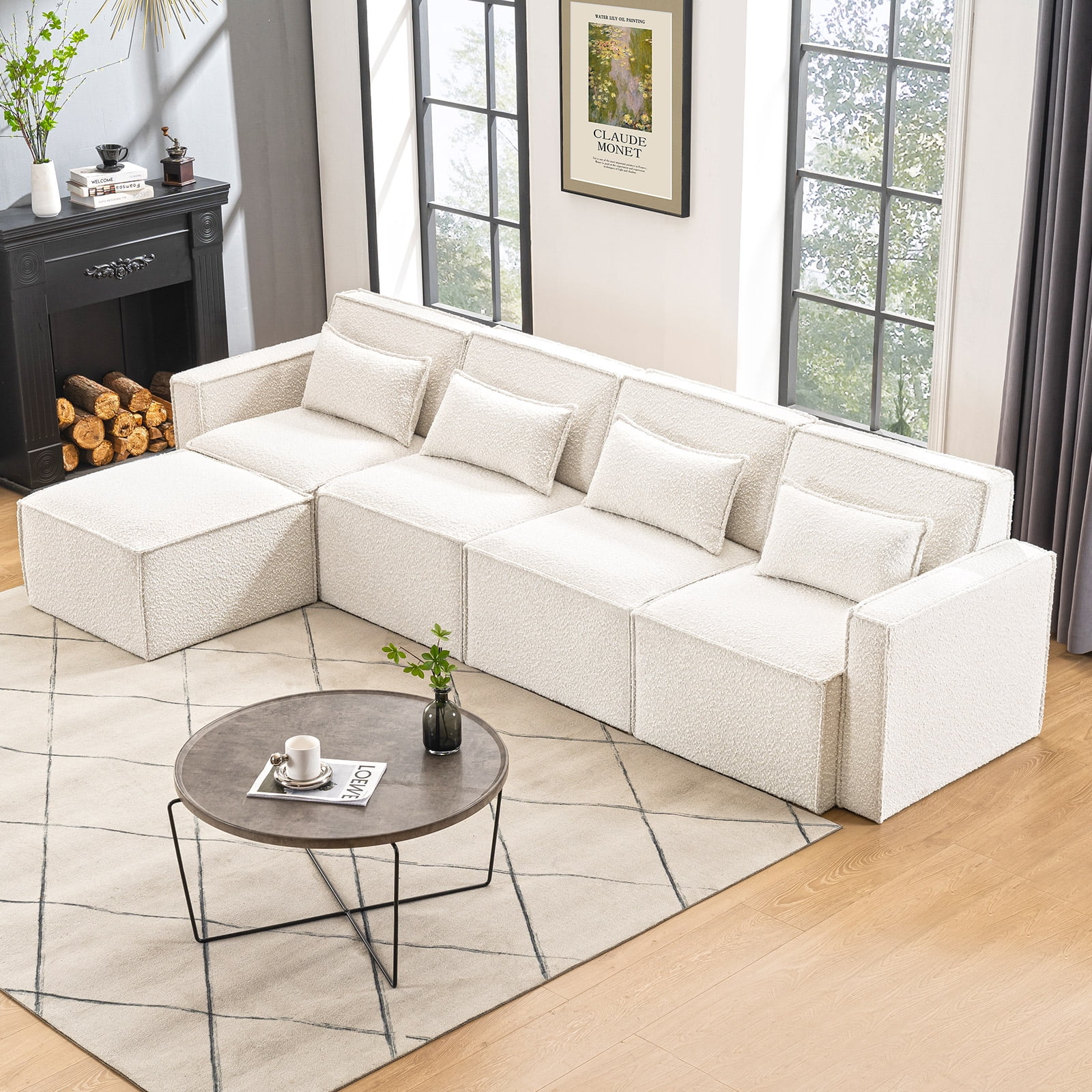 JULY'S SONG Sectional Couch,Modern Modular Sofa,Fabric LShaped Couch