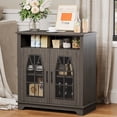 thumbnail image 1 of JULY'S SONG Sideboard Buffet Cabinet with Storage, Modern Black Kitchen Buffet with Metal Mesh Door & Adjustable Shelf, Wood Credenzas for Living Room, Dining Room, 1 of 7
